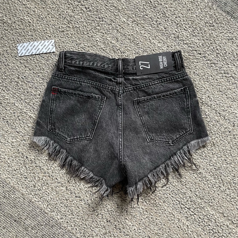 Urban Outfitters distressed black denim shorts - Picture 2 of 3